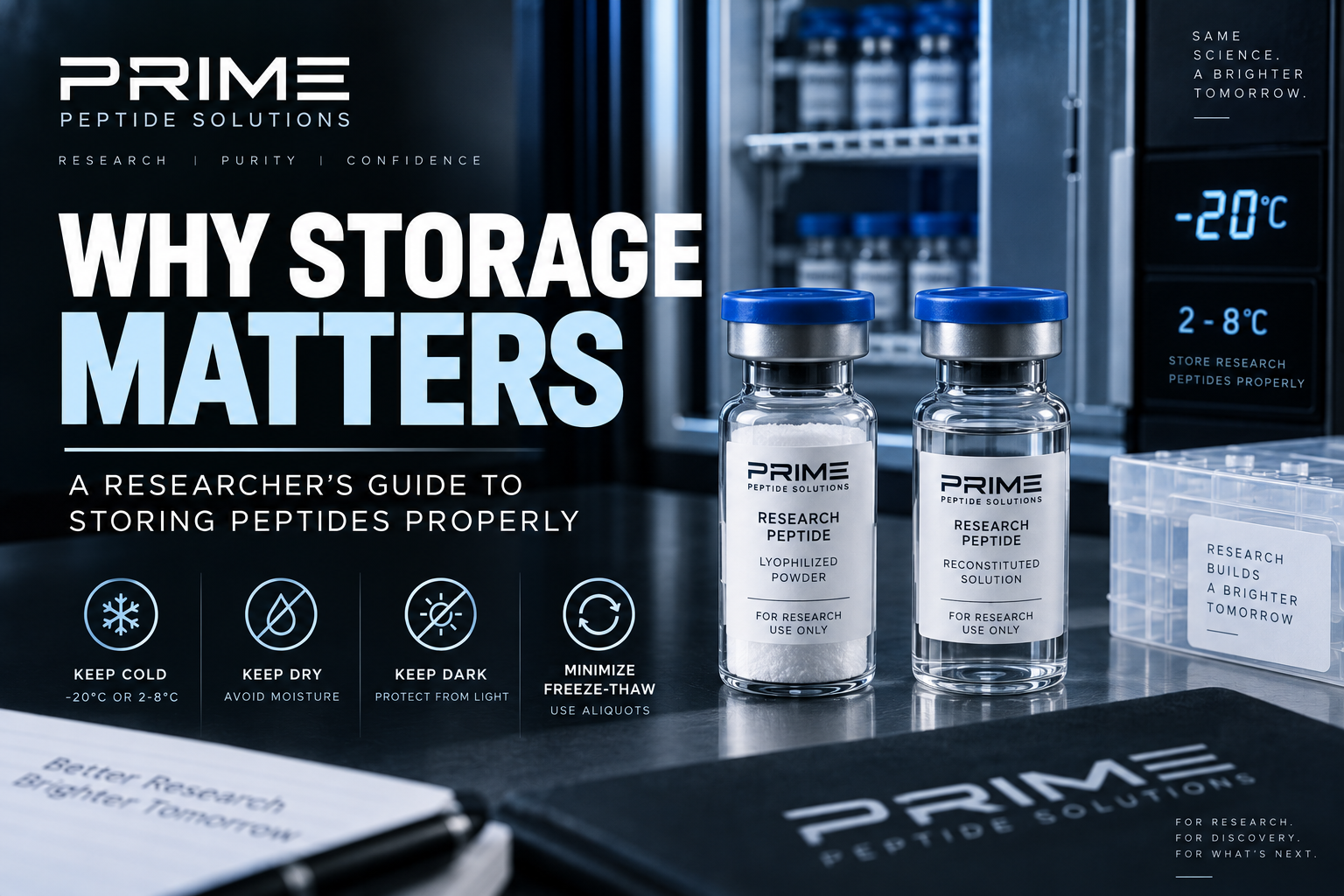 How to Store Research Peptides: Temperature, Light, and Shelf Life