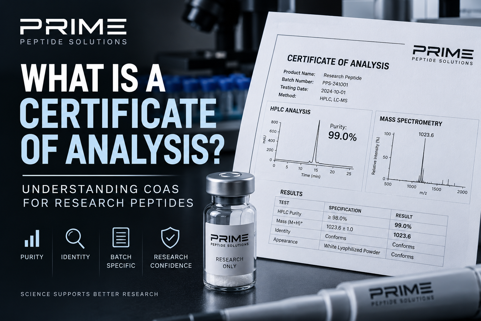 Reading a Peptide COA: What Purity Numbers Mean
